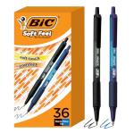 BIC Soft Feel Retractable Ballpoint Pens - 36 Count