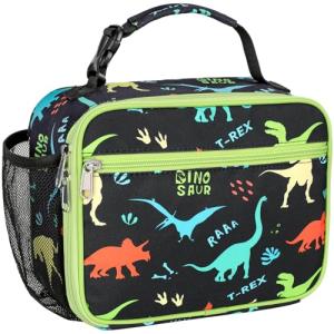 Dinosaur Kids Lunch Bag with Water Bottle Holder