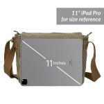 Vintage Olive Brown Canvas Messenger Bag