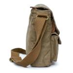 Vintage Olive Brown Canvas Messenger Bag