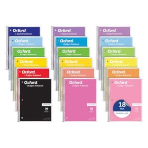 Oxford 1-Subject Spiral Notebook 18-Pack