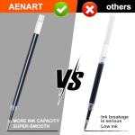 30-Pack Black Retractable Gel Pens - Fine Point