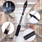 30-Pack Black Retractable Gel Pens - Fine Point