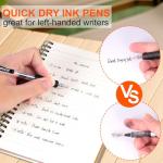 30-Pack Black Retractable Gel Pens - Fine Point