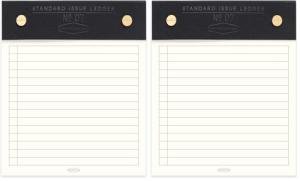 DesignWorks Ink Standard Issue Ledger No. 7 Black To Do List Notepad, 5" x 6" - Aesthetic Desk Accessories and Cute Office Supplies for School, Work From Home, Teachers, and Small Business (Pack of 2)