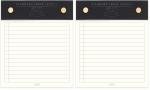 DesignWorks Ink Standard Issue Ledger No. 7 Black To Do List Notepad, 5" x 6" - Aesthetic Desk Accessories and Cute Office Supplies for School, Work From Home, Teachers, and Small Business (Pack of 2)