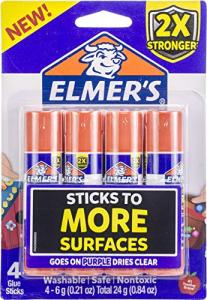Elmer's Extra Strength Washable Glue Sticks, 4 Count