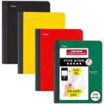 Five Star Composition Books with Study App, 4 Pack