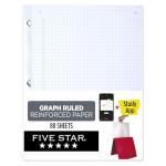 Five Star Graph Ruled Loose Leaf Paper, 80 Sheets
