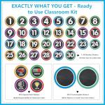 36PCS Classroom Floor Number Spot Markers