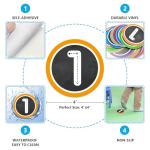 36PCS Classroom Floor Number Spot Markers