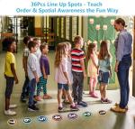 36PCS Classroom Floor Number Spot Markers