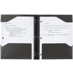 Five Star Stay-Put Plastic Pocket Folder - Black
