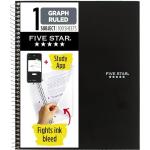 Five Star Graph Ruled Spiral Notebook, 100 Sheets
