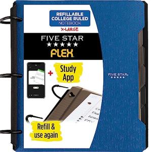 Five Star Flex Refillable Notebook with Study App
