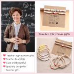 Personalized Teacher Appreciation Bracelet Gift for Women
