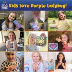 Purple Ladybug Reward Stickers for Kids Classroom