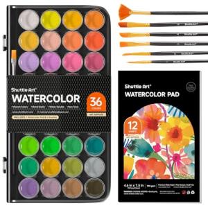 Shuttle Art 43-Pack Watercolor Paint Set