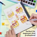 MeiLiang 36-Color Watercolor Paint Set in Pocket Box