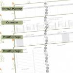 Monthly Planner July 2024 - Dec 2025, B5 (7" x 9"), Includes Monthly Calendar and Weekly Calendar, Simple Calendar Planner Notebook Soft PVC Cover, Suitable for Schools & Offices, Green