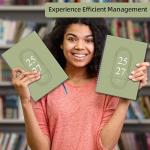 Monthly Planner July 2024 - Dec 2025, B5 (7" x 9"), Includes Monthly Calendar and Weekly Calendar, Simple Calendar Planner Notebook Soft PVC Cover, Suitable for Schools & Offices, Green