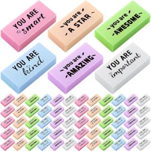 180 Pcs Cute Motivational Erasers for Kids