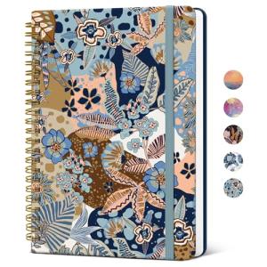 ZOTIA A5 Floral Spiral Journal Notebook - 140 Pages