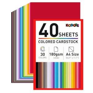 Koogel 40 Sheets A4 Colored Construction Paper