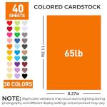 Koogel 40 Sheets A4 Colored Construction Paper