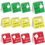 Harloon 36 Pcs I Need Help Mini Flip Chart Signs Self Assessment Cards Behavior Management Classroom Tools for Kids Teachers Classroom School Behavior Educational and Learning Activities Supplies