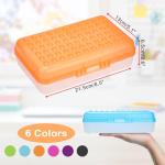 BTSKY Large Capacity Utility Pencil Box - 6 Pack