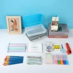 BTSKY Large Capacity Utility Pencil Box - 6 Pack