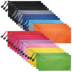 LABUK 29pcs Waterproof Zipper Pencil Pouches - 12 Colors