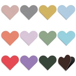 Colorful Heart-Shaped Magnetic Page Markers