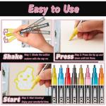 Metallic Shimmer Outline Markers - 12 Colors