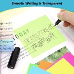 800 Sheets Transparent Sticky Notes - 6 Bright Colors