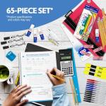 BAZIC Middle High School Supplies Kit, 65 Pieces