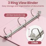 Pastel 1-Inch D Ring Binders - 4 Pack