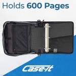 Mighty Zip Tab 3" Zipper Binder - Jet Black