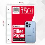 Wide Ruled Loose Leaf Filler Paper, 150 Sheets