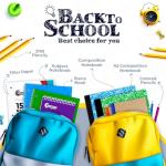 12 Pack Wide Ruled Composition Notebooks, Assorted Colors