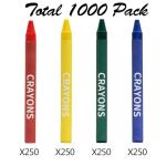 Madisi Bulk Crayon Pack, Regular Size, 1000 Count