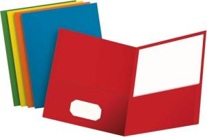 Oxford Letter Size Two-Pocket Folders, Assorted Colors