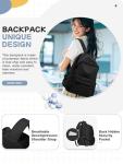 Cute Waterproof Black School Backpack for Everyone