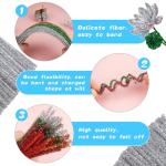 ZXIIXZ 100 Pcs Pipe Cleaners, Glitter Pipe Cleaners Craft Supplies, Creative Craft Pipe Cleaners Bulk for Art DIY Crafts Decorations/Glitter Silver