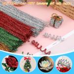 ZXIIXZ 100 Pcs Pipe Cleaners, Glitter Pipe Cleaners Craft Supplies, Creative Craft Pipe Cleaners Bulk for Art DIY Crafts Decorations/Glitter Silver