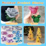 ZXIIXZ 100 Pcs Pipe Cleaners, Glitter Pipe Cleaners Craft Supplies, Creative Craft Pipe Cleaners Bulk for Art DIY Crafts Decorations/Glitter Silver