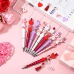 224 Pcs Valentine's Day Beadable Pencils Kit