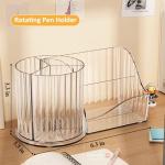 Transparent Rotating Desk Organizer by KLIONGO