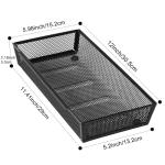 Adjustable Mesh Cutlery Organizer Tray for School & Office